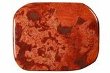 1.8" Polished Brecciated Red Jasper Flat Pocket Stone  - Photo 2